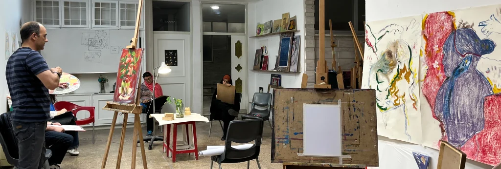 فضای کارگاه نقاشی